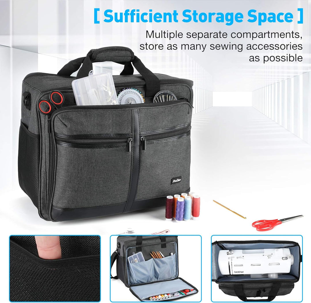 ProCase Nähmaschinentasche Universal Tasche für Nähmaschinen Singer Brother und Janome Nähutensilien