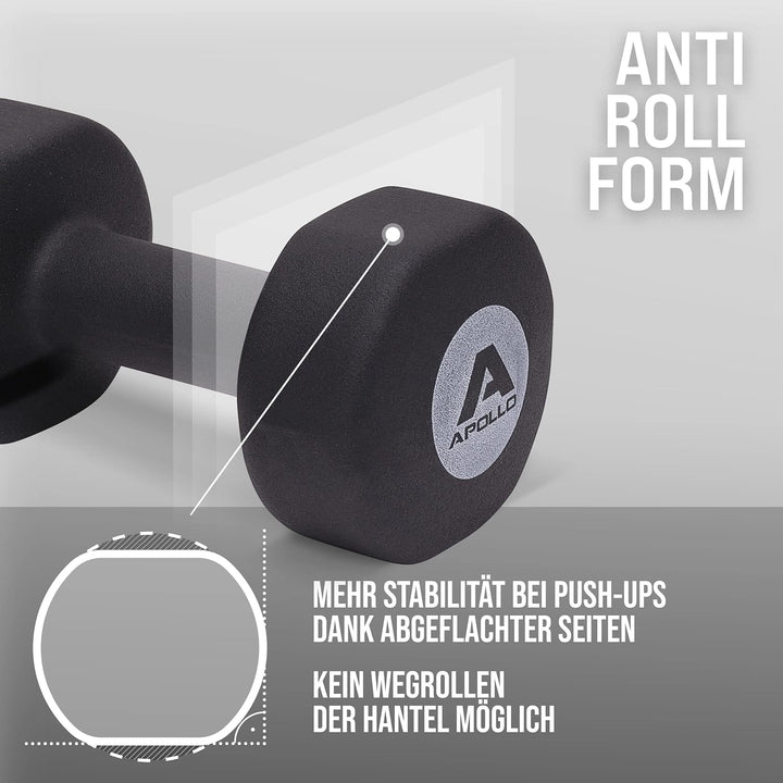 Apollo Hantel Set Kurzhantel | 2 Hanteln | 2er Hantelset | Gewichte für Krafttraining | Kurzhanteln