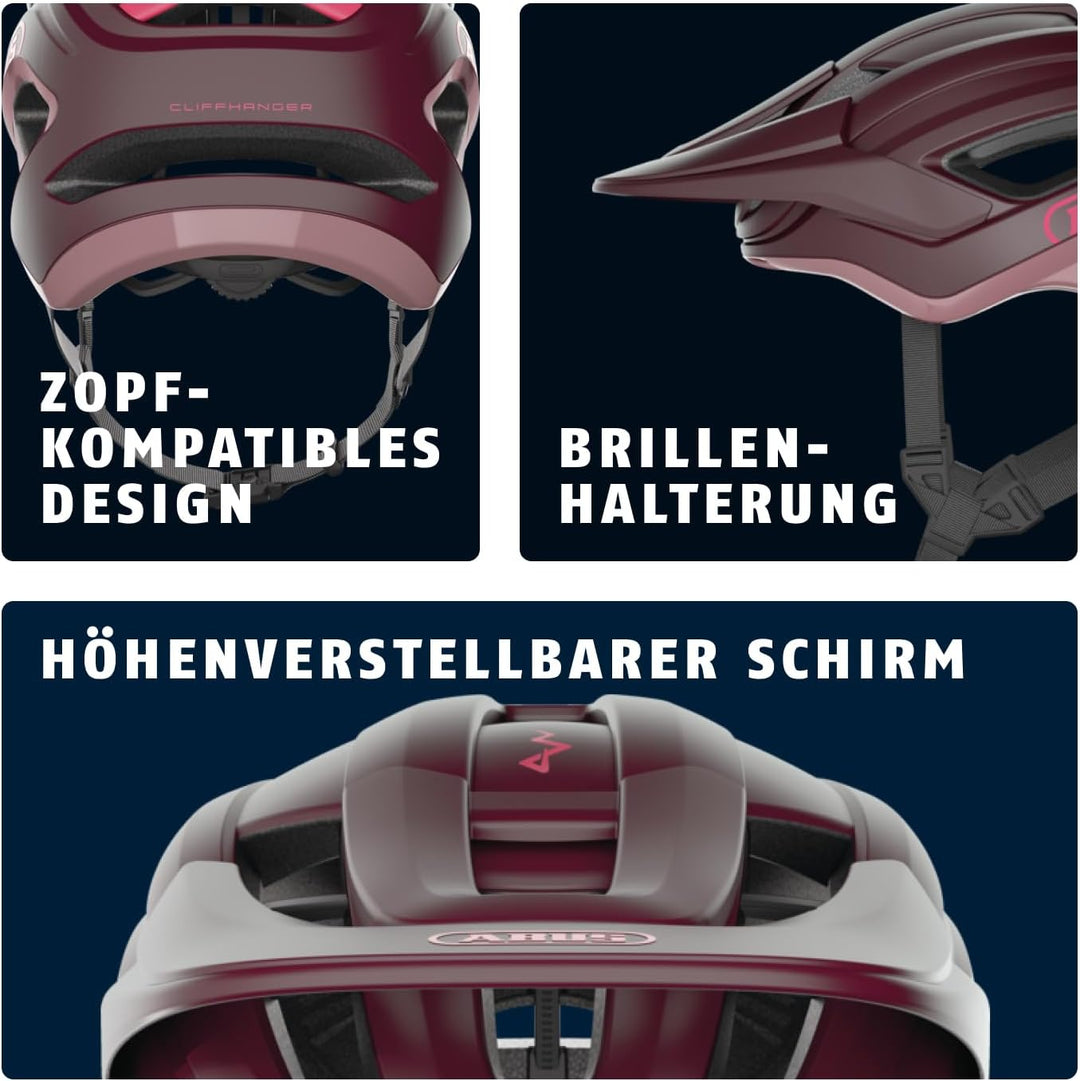 ABUS MTB-Helm Cliffhanger - Fahrradhelm für anspruchsvolle Trails - mit grossen Lüftungsöffnungen &