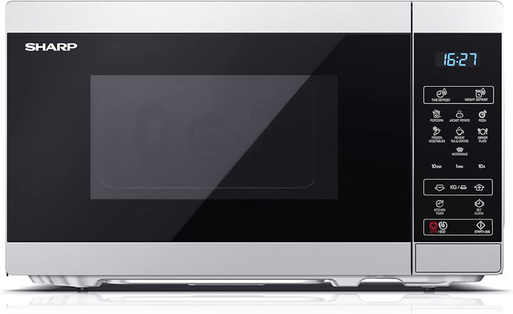 SHARP MS02ES Mikrowelle (Mikrowelle: 800W, 11 Leistungsstufen, Auftaufunktion, Abmessungen: 440x258x