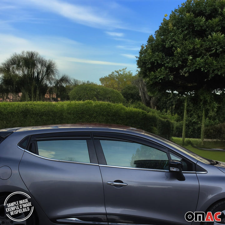 OMAC Windabweiser Regenabweiser kompatibel mit Hyundai Bayon 2021-2023 Windschutz Schwarz 4X