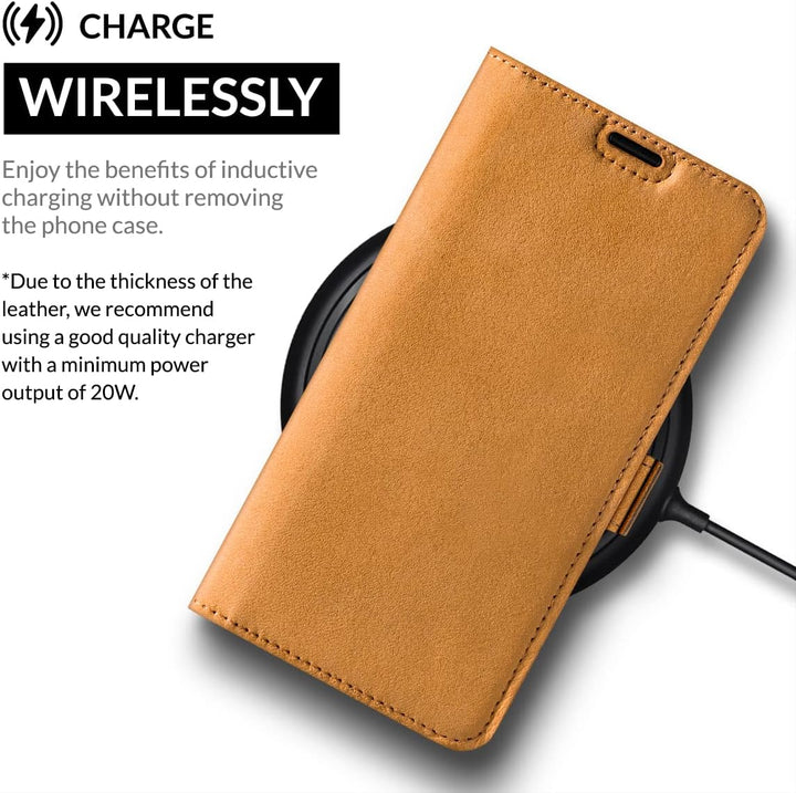 SURAZO Premium Slim Magnet Handyhülle für Xiaomi Redmi Note 12 Pro Plus Hülle Leder – Klappbare Echt