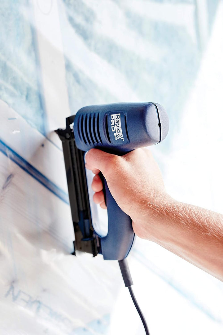 Rapid Elektrotacker R553 für Holz und Stoffe, Leistungsstark, für Klammern Typ 53, 8-20mm und Nägel
