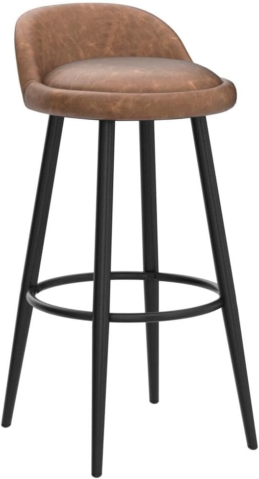 WOLTU BH327br-2 Barhocker 2er Set Barstuhl Hocker Tresenhocker Bistrohocker Designer Hocker mit Lehn