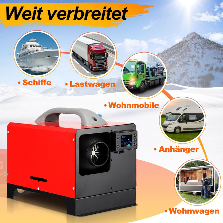 Randaco Standheizung Diesel, All in One 8KW 12V Diesel Lufterhitzer, Luft Dieselheizung mit LCD Moni