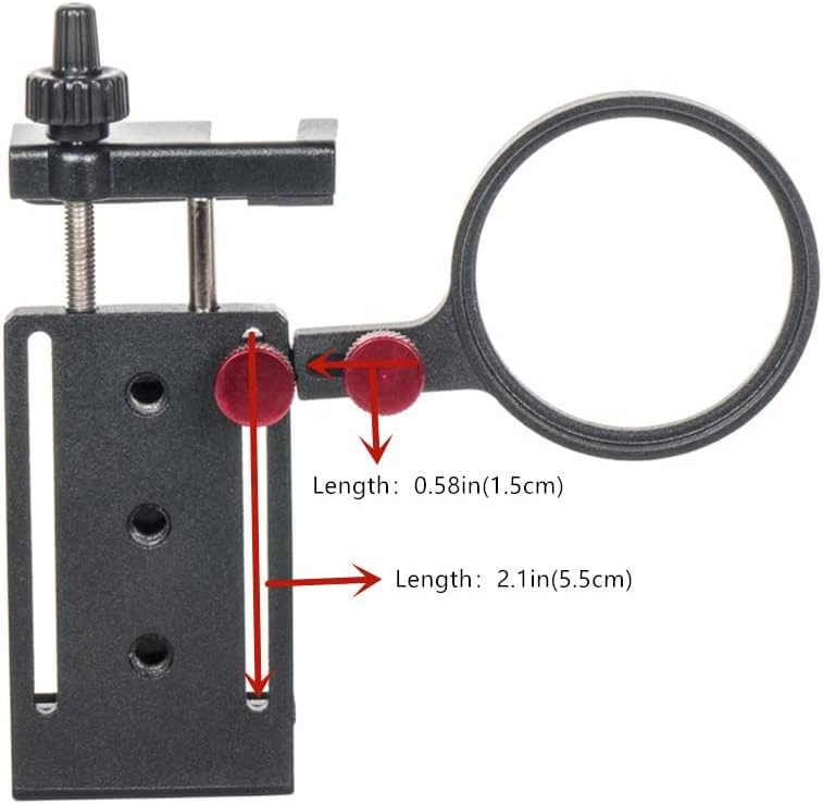 Came-TV Aluminium-Handy-Stativhalterung mit 52 mm Adapter für Filter und Objektiv mit Kaltschuhhalte