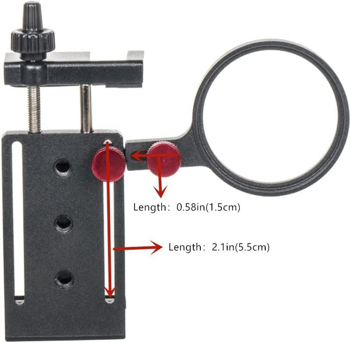 Came-TV Aluminium-Handy-Stativhalterung mit 52 mm Adapter für Filter und Objektiv mit Kaltschuhhalte