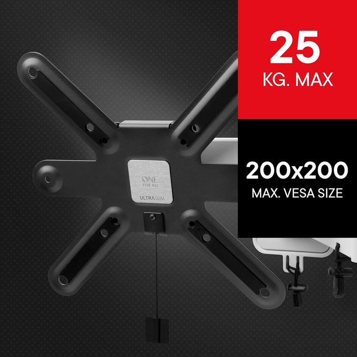 One For All TV-Wandhalterung - Schwenkbar 180°/Neigbar/Ausziehbare Fernseher Halterung - 4K OLED QLE