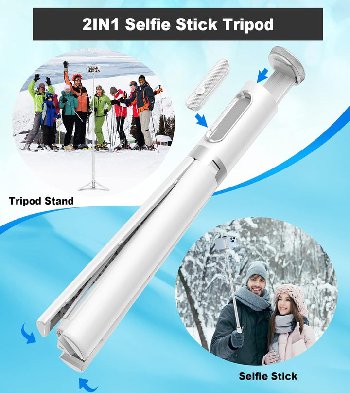 TONEOF 170CM Selfie Stick Stativ, Ausziehbar All-in-1 Handy Stativ aus Aluminium mit Kabelloser Fern