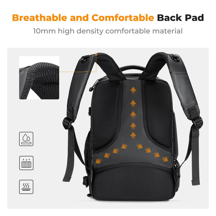 K&F CONCEPT Kamerarucksack wasserdicht Fotorucksack für Canon Nikon Sony Spiegelreflexkameras, Drohn