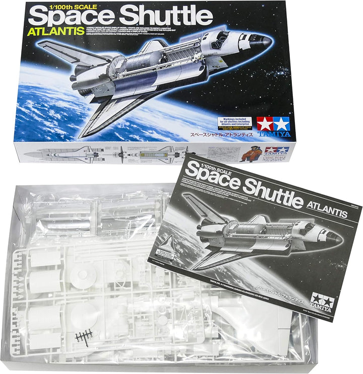 Tamiya 300060402-1:100 Space Shuttle Atlantis, Silber