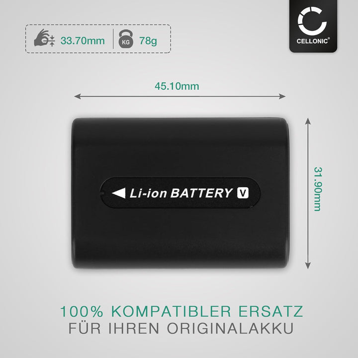 CELLONIC® Kamera Ersatzakku NP-FV70 NP-FV100 für Sony FDR-AX53 FDR-AX33 FDR-AX100E, HDR-CX280 HDR-CX