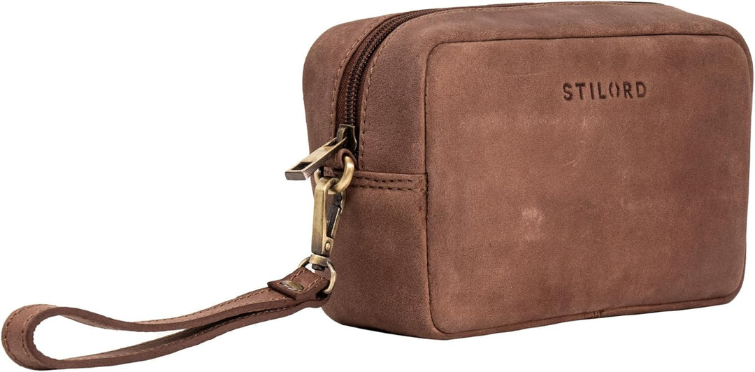 STILORD 'Larkin' Herren Handgelenktasche Leder Organizer kleine Ledertasche Herren Tasche XXL Reiseg