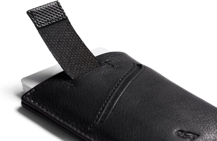 Bellroy Kartenhülle Slim Leder Geldbörse (max. 8 Karten und Scheine) Obsidian, Obsidian