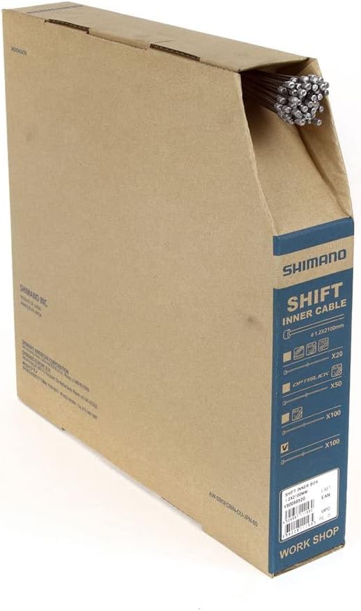 SHIMANO Shift Inner Cable 100pcs 1.2X2100mm Einheitsgrösse, Einheitsgrösse