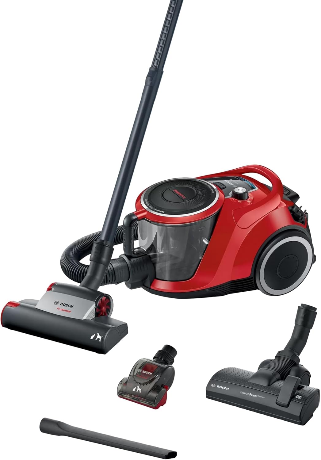 Bosch Staubsauger beutellos Serie 6 BGC41PET, Bodenstaubsauger, ideal für Tierhaare und Allergiker,