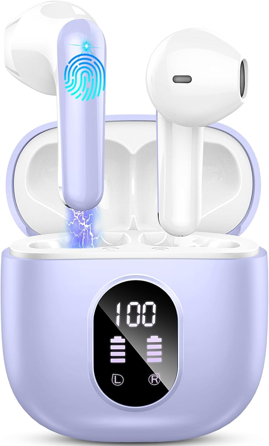 Bluetooth Kopfhörer, Kopfhörer Kabellos Bluetooth 5.3 In Ear kopfhörer bluetooth mit 4 Mic, 50H Kabe