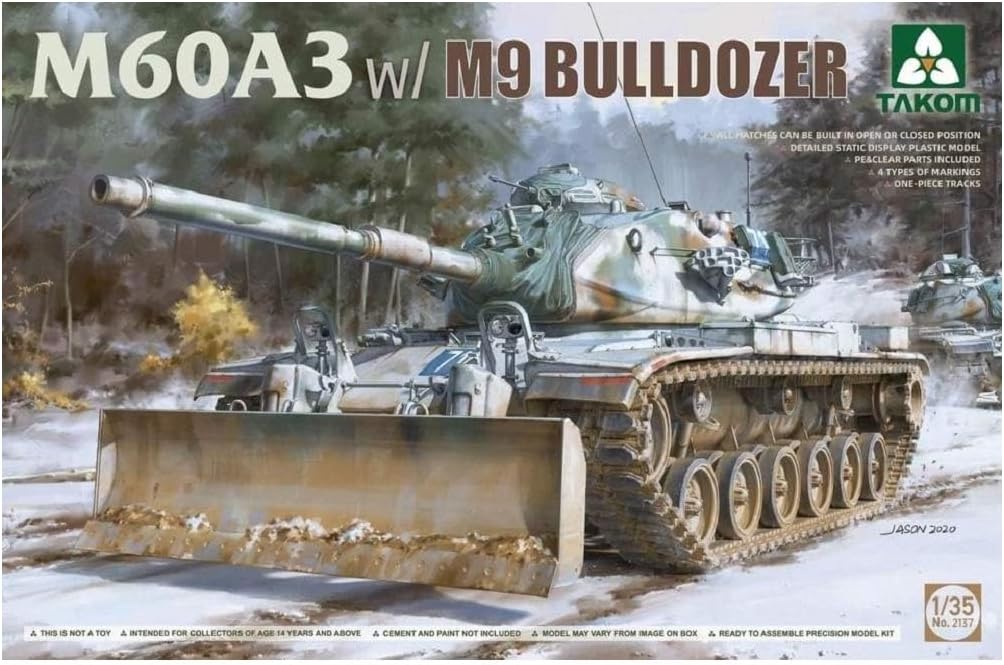TAKOM TAK2137 – M60A3 mit M9 Bulldozer Aufsatz – Massstab 1/35 Kunststoff Kit