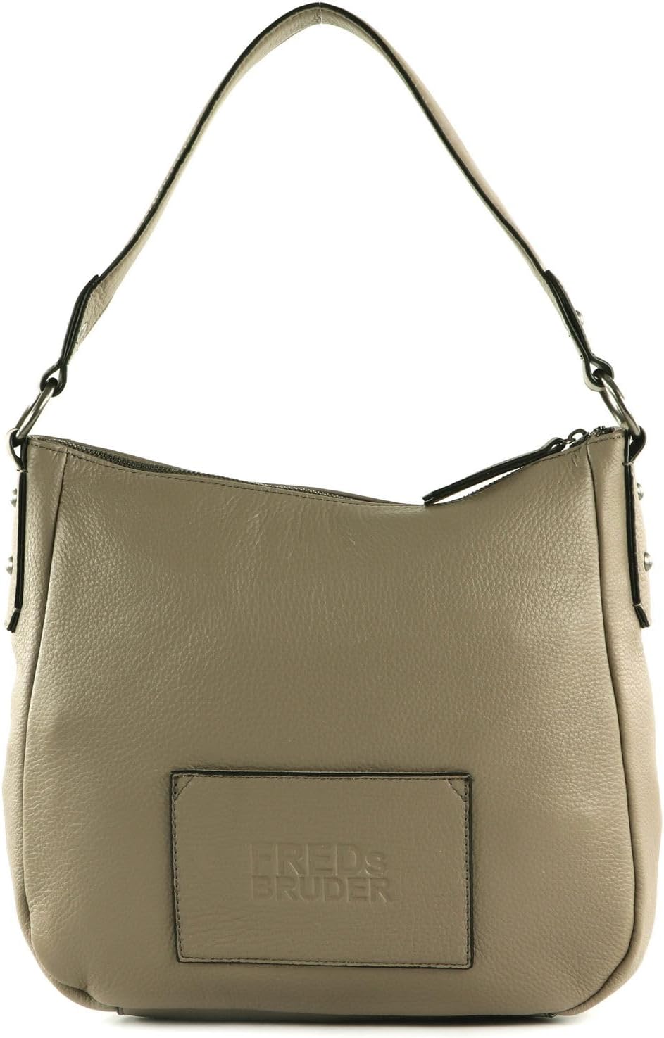 FREDsBRUDER Crilly Schultertasche Leder 28 cm Greige, Greige