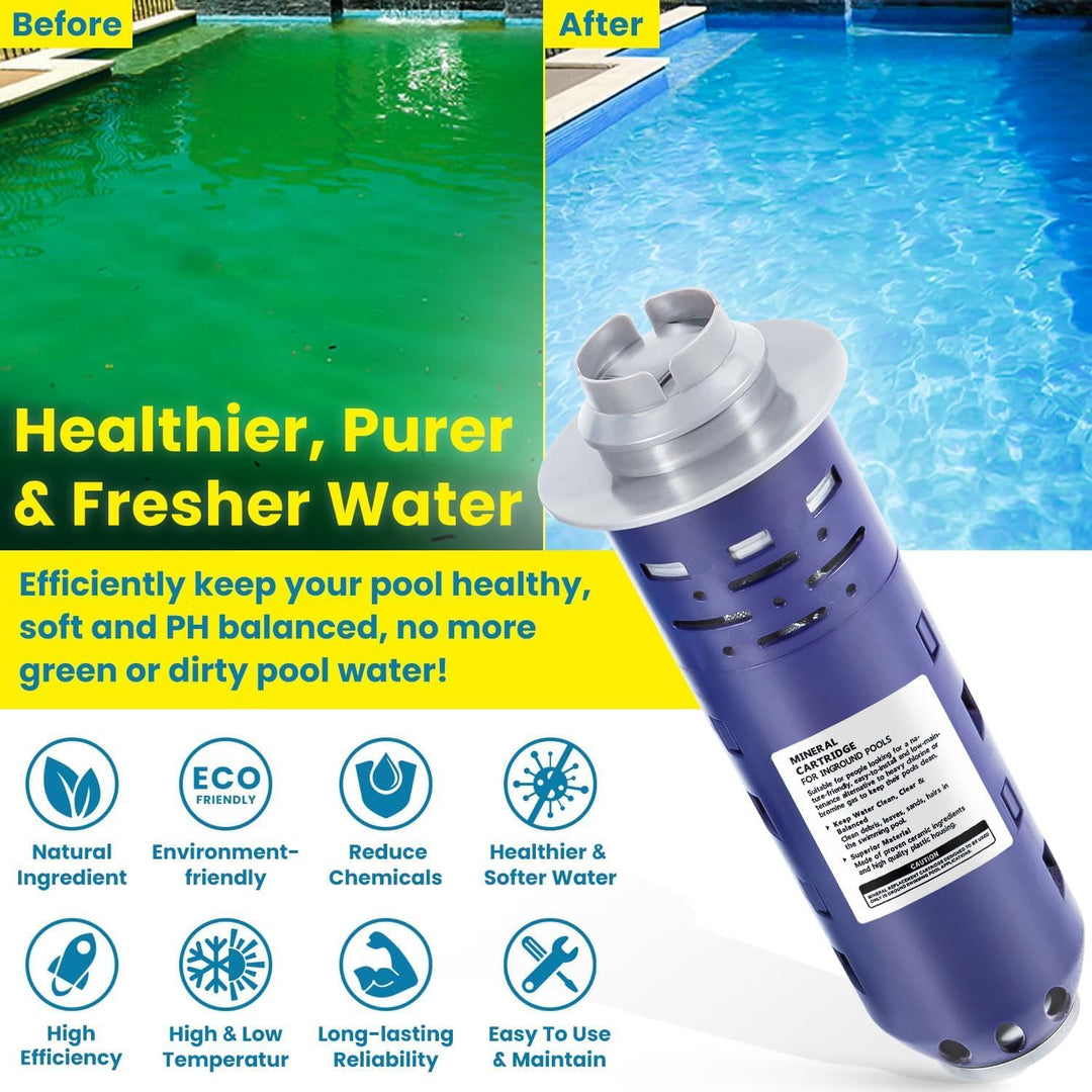 CTcar W28001 Mineralkartusche für Zodiac All DuoClear System 35 Gefässe Pool-Desinfektionsmittel, au