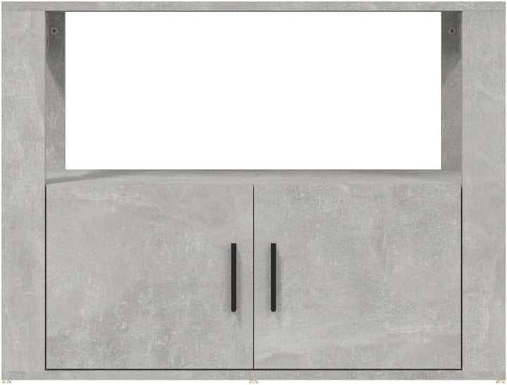 FIRBNUS 80x30x60 cm Seitenschrank mit Ablage und Türen Beistellschrank Schubladenschrank Lowboard La