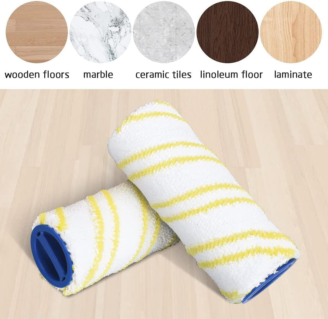 Jajadeal 4 Stück Ersatzteile Walzen für Kärcher FC7 FC3 FC5 Rollen, Ersatzrollen Bürsten für Karcher