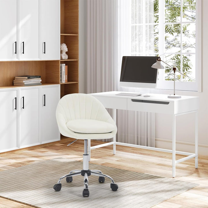WOLTU Homeoffice Stuhl, Bürostuhl ergonomisch, Schminkstuhl drehbar, Drehstuhl mit Rollen, Schreibti