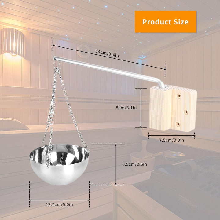Gugxiom Saunaschale, Schale für ätherische Öle, Saunaschale aus Edelstahl, Saunazubehör, Aromatherap
