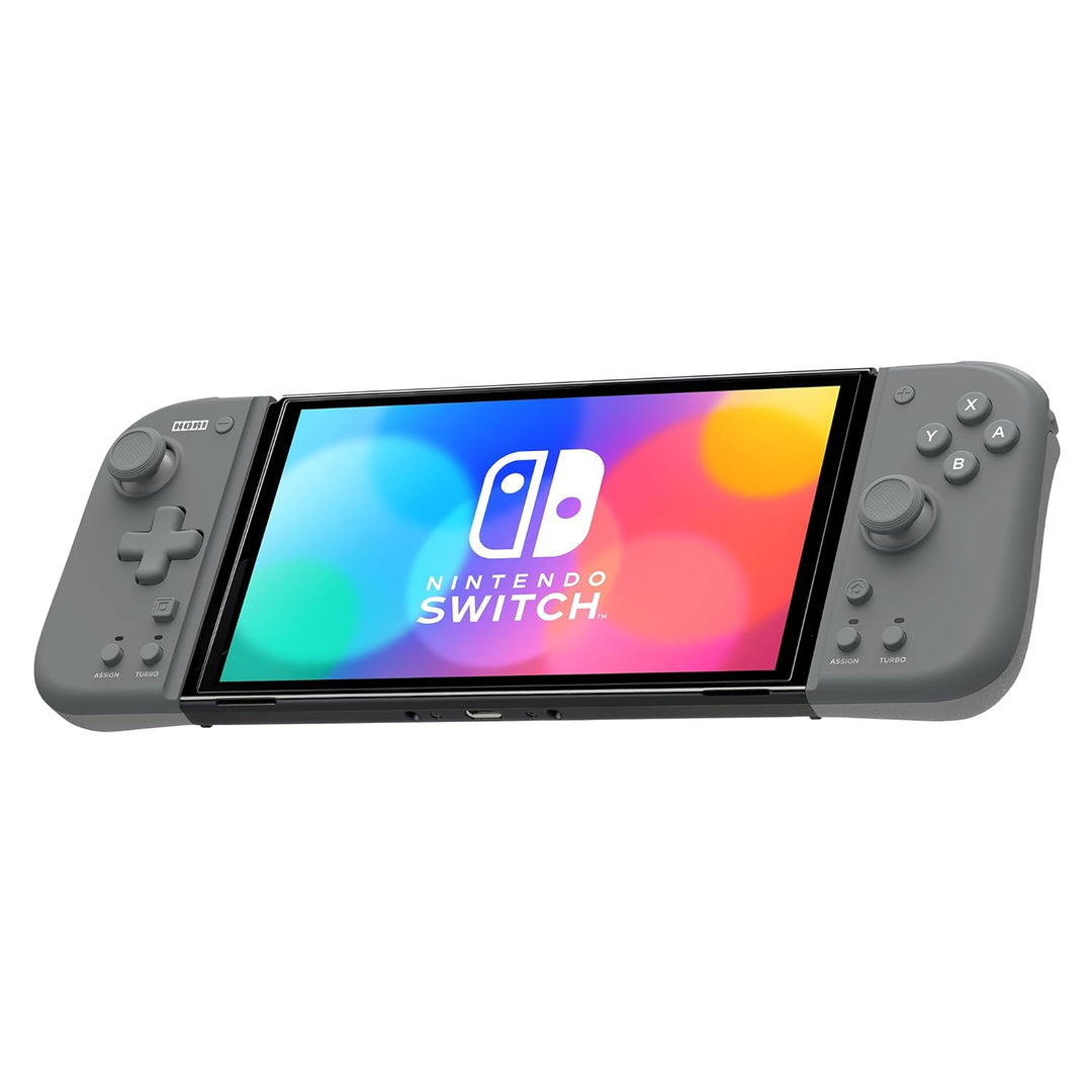 HORI Split Pad Compact Adapter Set (Schiefergrau) für Nintendo Switch/OLED - Ergonomischer Controlle