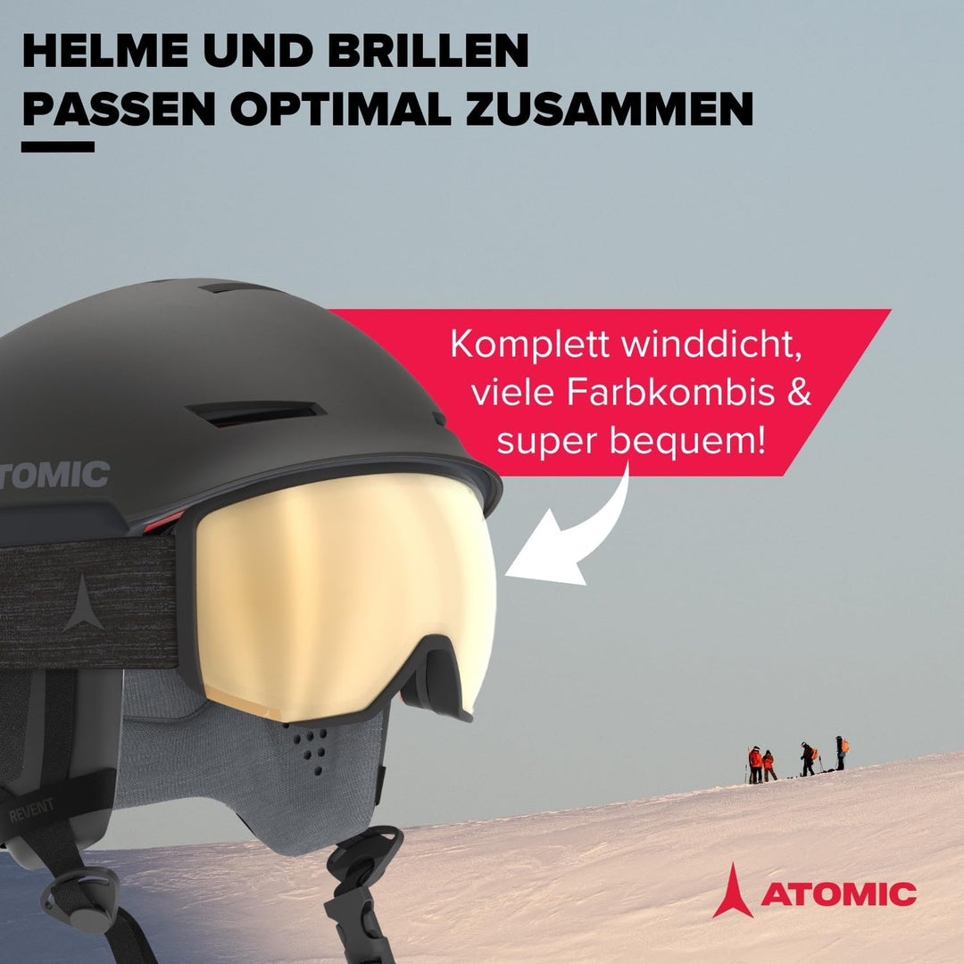 ATOMIC Revent + AMID Skihelm - Unisex für Erwachsene - Individuelle Passform & präziser Sitz - Überl