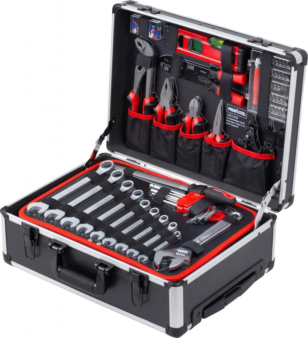 Primaster Werkzeugkoffer 156 tlg Werkzeugkiste Werkzeugkasten inkl Werkzeug