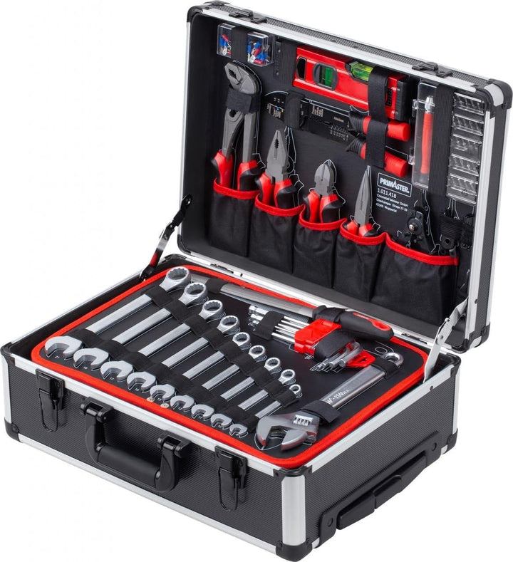 Primaster Werkzeugkoffer 156 tlg Werkzeugkiste Werkzeugkasten inkl Werkzeug