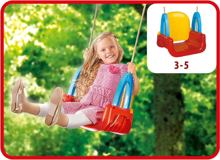 Simba 107174109 - 3 in 1 Schaukel, Seil vormontiert, Schaukelhöhe ca. 120cm, Sitzbreite 28cm