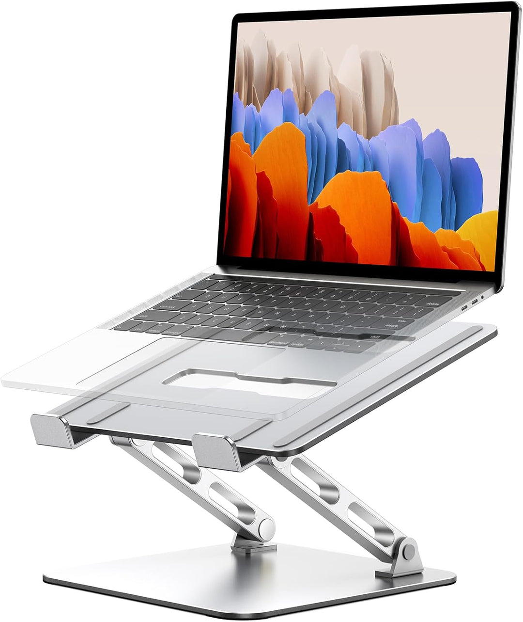 Babacom Laptop Ständer Lapdesk Höhenverstellbar & Belüftet mit Doppelstangen-Unterstützung, Laptopti