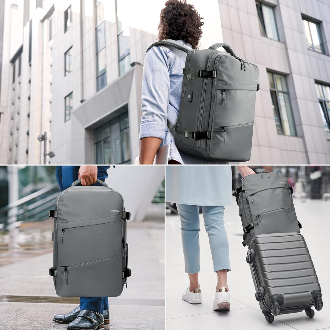 HOMIEE Reiserucksack Damen, Handgepäck Rucksack,15,6 Zoll Laptop Rucksack für Arbeit Schule Wochenen