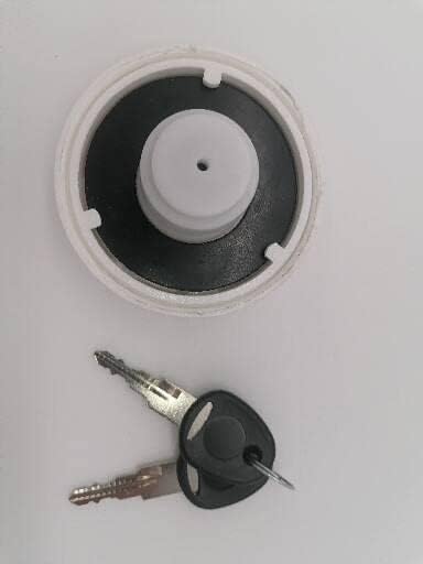 CR-MOESANCO Wassertankdeckel für Wohnwagen mit 2 Schlüsseln für Wohnwagen oder Camper FAC, Weiss