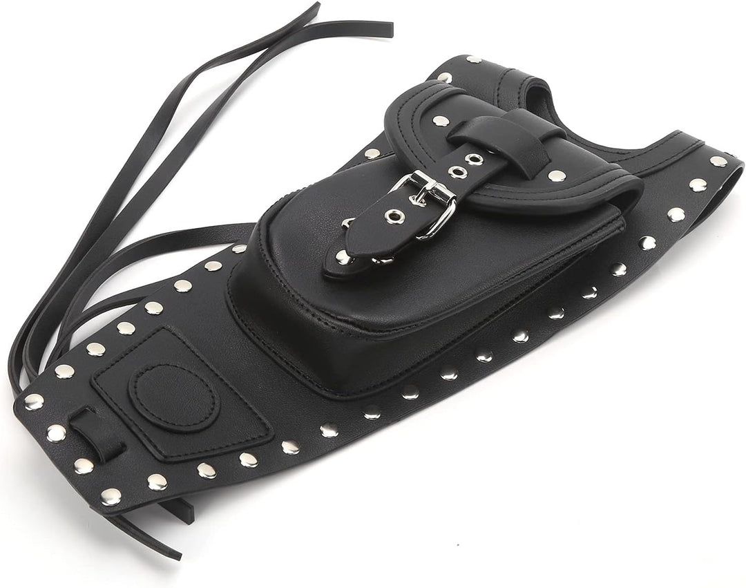 Motorrad Tanktasche Gas Tank Pad Cover Schwarz Kunstleder Tasche Chap Cover Pad Mit Tasche Fit für X