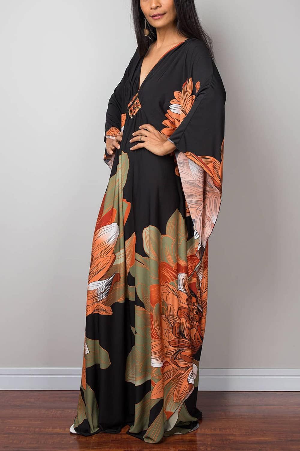 YouKD Frauen Sommer Lange Kaftan Maxi Bohemian Kleid Strand Vertuschungen Bikini Robe Loungewear One