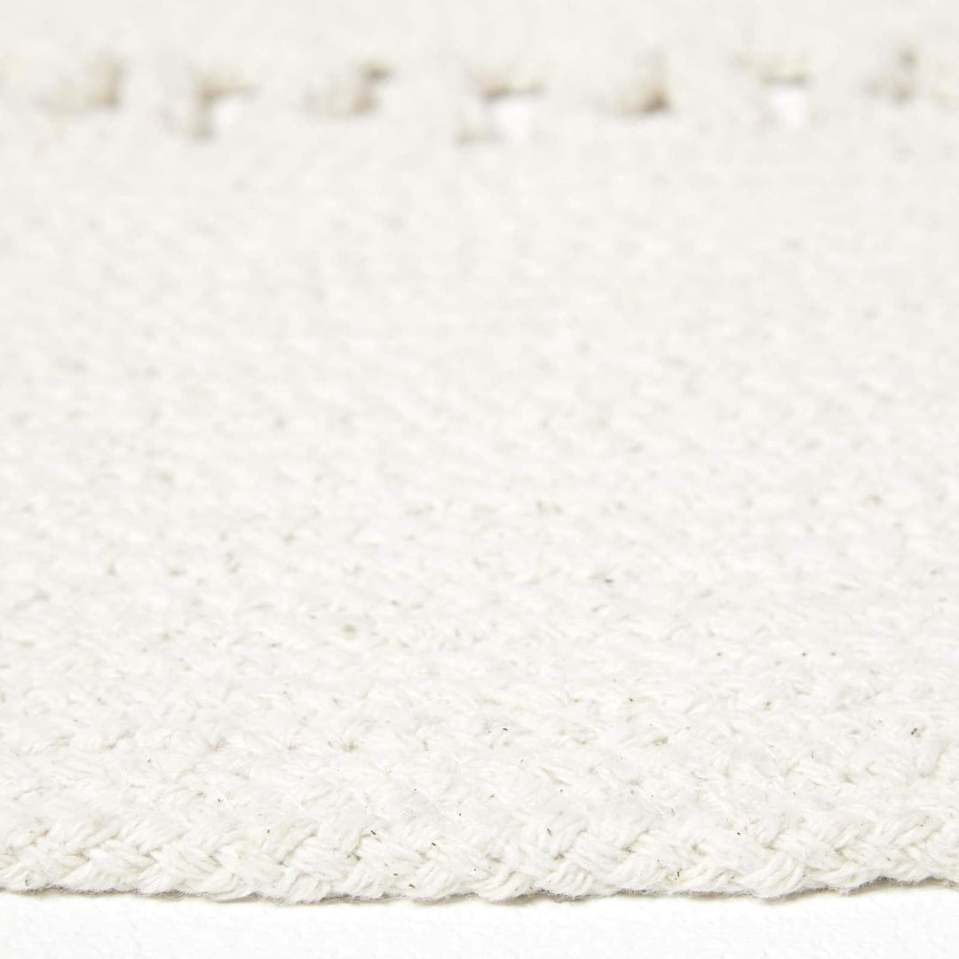 Homescapes Natur-farbener Teppich, rund, 120 cm, gehäkelter Teppich/Vorleger aus Baumwolle im Retro-