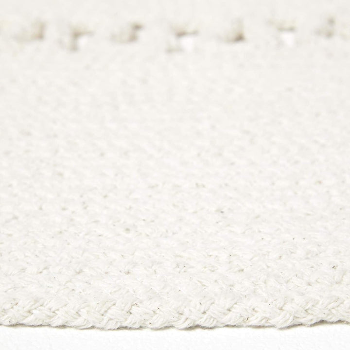 Homescapes Natur-farbener Teppich, rund, 120 cm, gehäkelter Teppich/Vorleger aus Baumwolle im Retro-