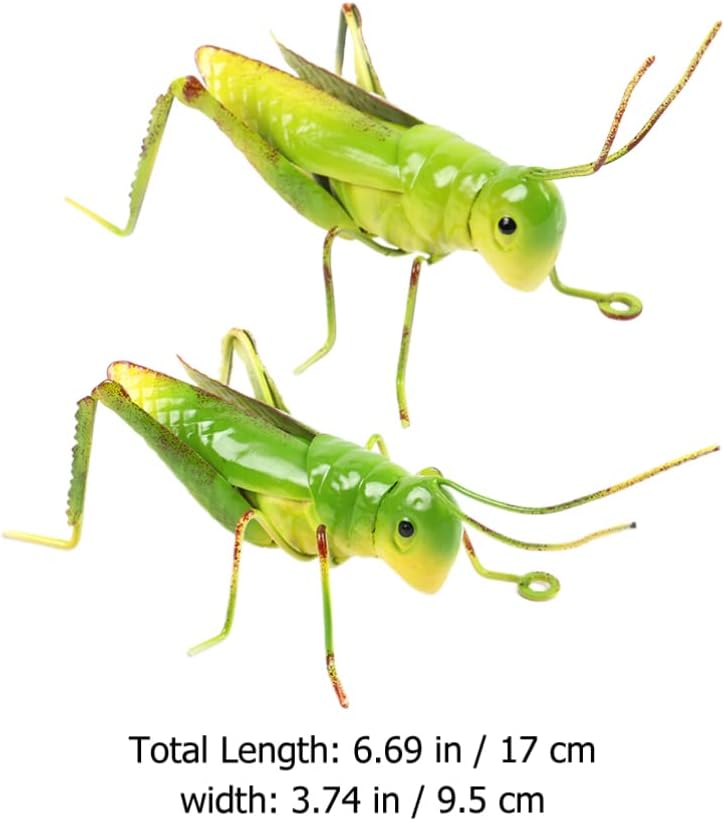 Grashüpfer Heuschrecke Figur Gartenfiguren Dekofigur: 2 Stücke Eisen Insekten Metall Gartendeko Tier