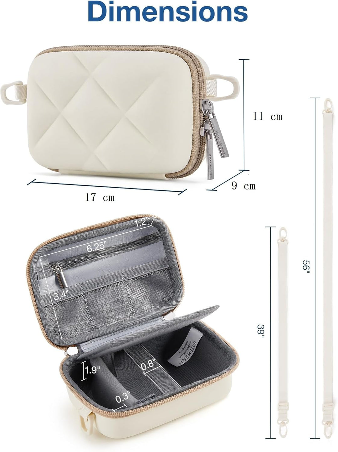 bagsmart Kameratasche Kleine Digitalkamera Tasche kompatibel Fotokamera Tasche mit 2 Tragemöglichkei