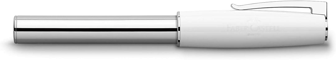 Faber-Castell 149272 - Füllfederhalter LOOM Piano, Feder: EF, Schaftfarbe: weiss / silber weiss Füll