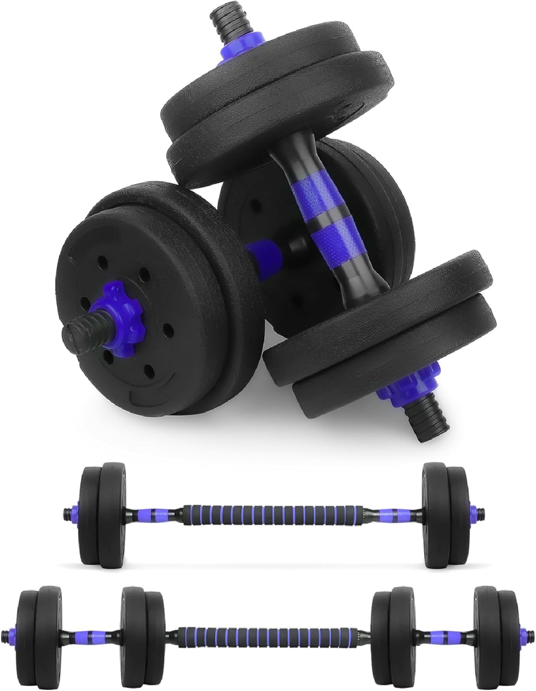 wuuhoo® 2in1 Fitness Hantelset Jimmy, 30mm Kurzhantelset Kurzhantelstange und Langhantelstange mit G