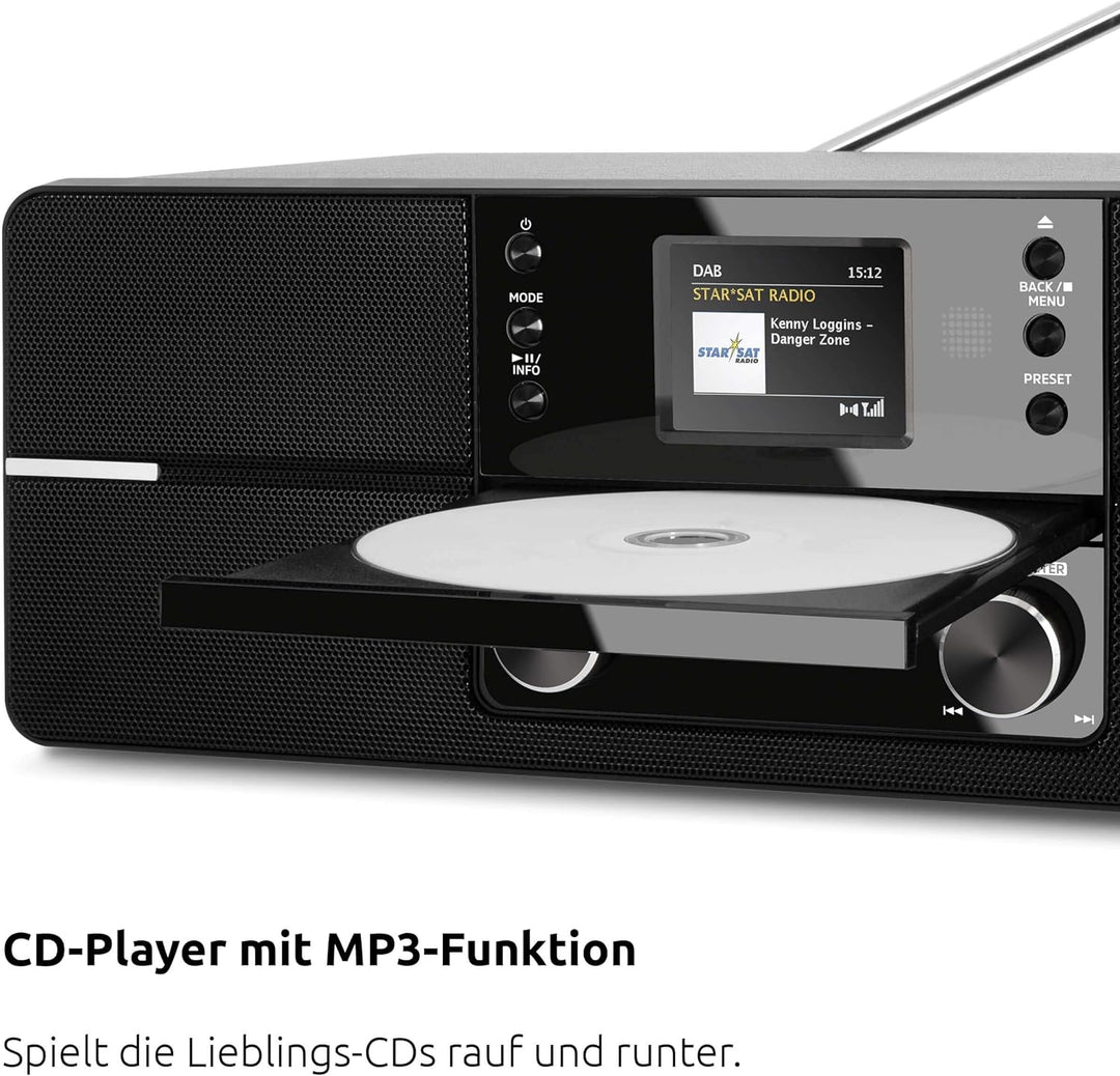 TechniSat DIGITRADIO 371 CD IR - Stereo Internetradio (DAB+, UKW, CD-Player, WLAN, Bluetooth, Farbdi