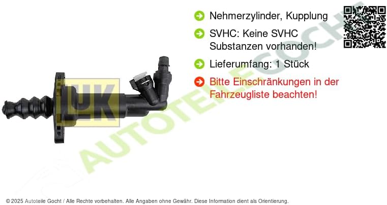 LuK 512002610 Nehmerzylinder, Kupplung