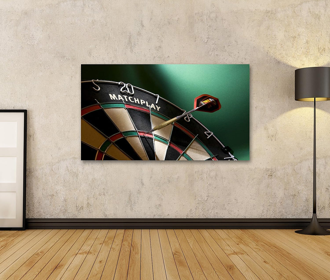 islandburner Bild auf Leinwand Dart Spiel Matchplay Bilder Wandbilder Poster Leinwand 80x40cm, Leinw