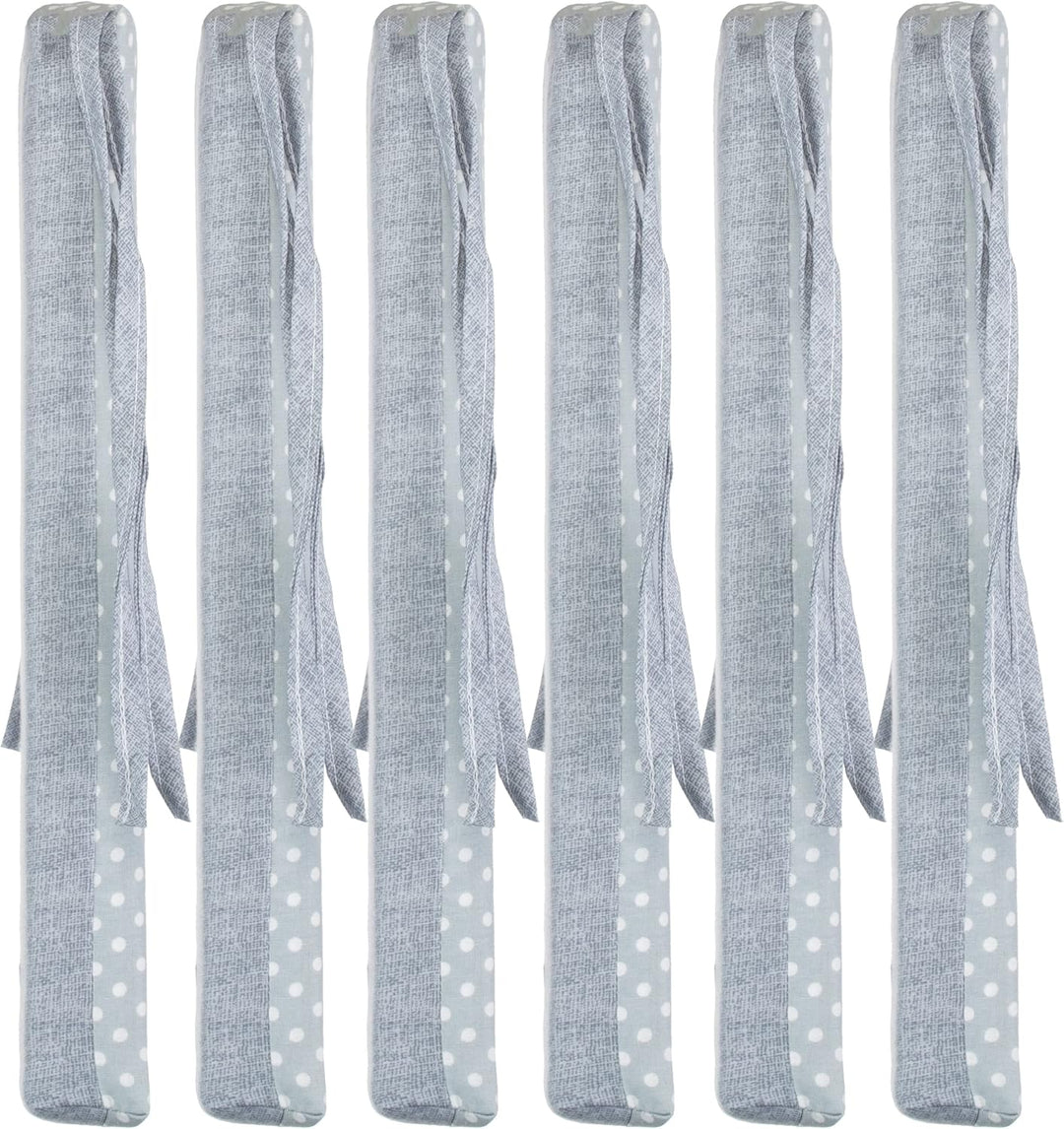 Brandsseller Sitzkissen Punkte ca. 40x40 cm mit Klettverschluss Stuhlauflage Sitzauflage 4 Kordelbän