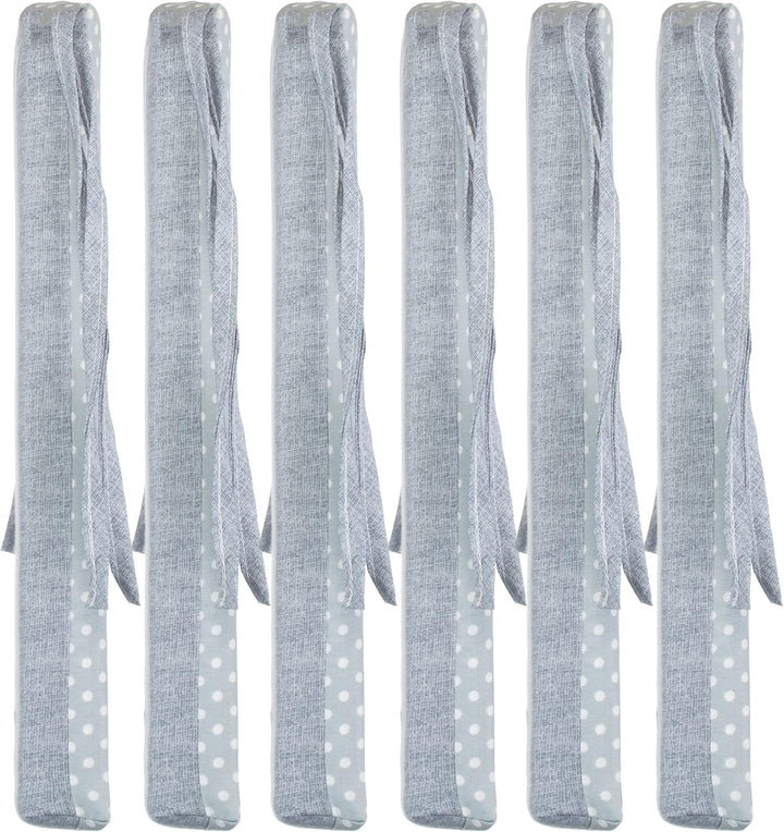 Brandsseller Sitzkissen Punkte ca. 40x40 cm mit Klettverschluss Stuhlauflage Sitzauflage 4 Kordelbän