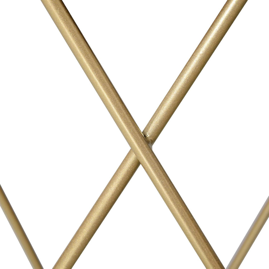 HOMCOM Kaffeetisch, Beistelltisch, Nachttisch, Couchtisch, Metall MDF der Klasse E1, Schwarz+Gold, Ø